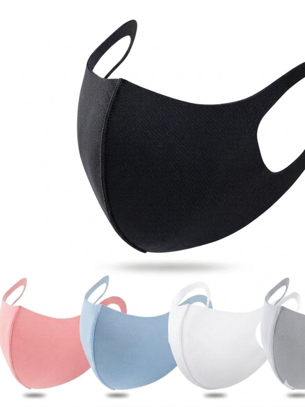 5-Pack Reusable Washable Face Masks | Adult Unisex | 5 Colors